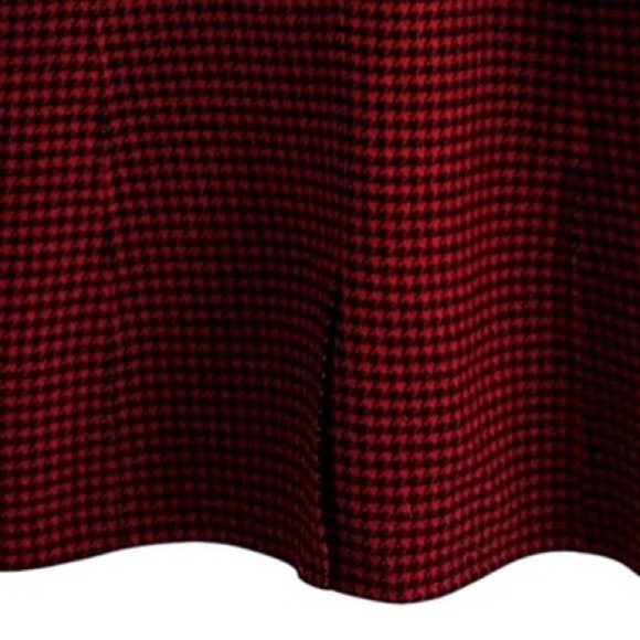 Veronica Beard Senna Wool Cashmere Red Black Houndstooth Double Breasted Coat - Picture 12 of 15